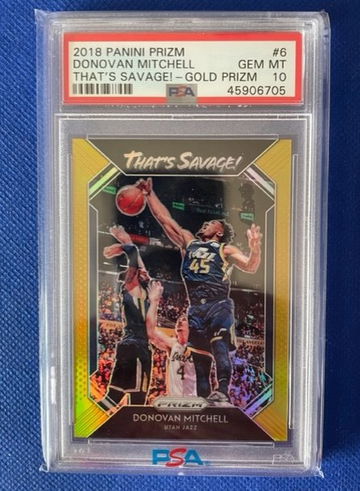 Donovan Mitchell Prizm Gold PSA 10