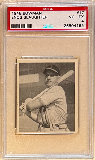 1948 Bowman #17 Enos Slaughter PSA 4 RC Rookie card