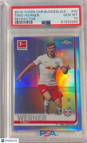 2019 Topps Chrome Bundesliga Timo Werner #90 Refractor PSA 10