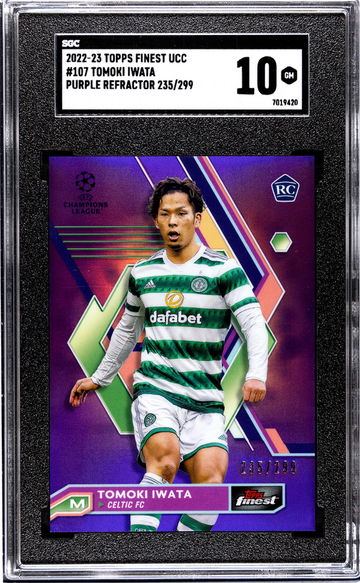 2022-23 Topps Finest Ucc #107 Tomoki Iwata Purple Refractor /299 SGC 10