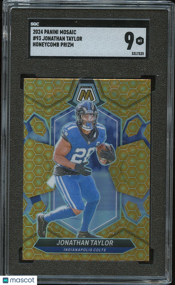 2024 Panini Mosaic Jonathan Taylor #93 Honeycomb Prizm SGC 9