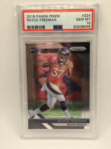 Royce Freeman 2018 Panini Prizm #224 Rookie RC PSA 10