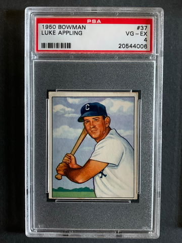 1950 Bowman HOF Luke Appling #37 - PSA 4 VG-EX