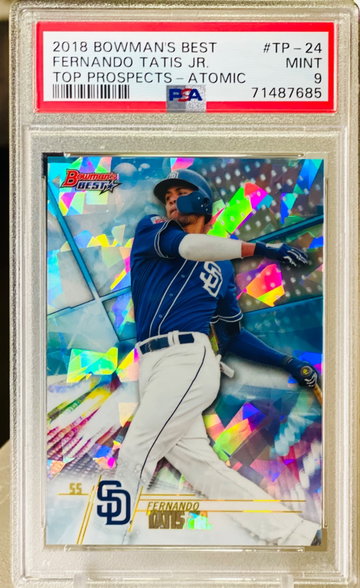 Fernando Tatis Jr Atomic Refractor PSA 9 Bowman Best 
