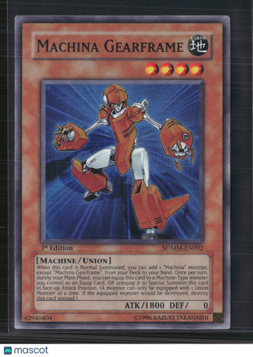 2010 Yu-Gi-Oh! Machina Mayhem Structure Deck Machina Gearframe 1st Edition