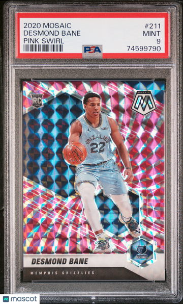 2020 Panini Mosaic Desmond Bane Pink Swirl PSA 9