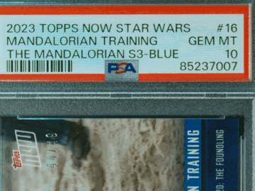 2023 Topps Now Star Wars The Mandalorian Season 3 Mandalorian Training #16 PSA 10