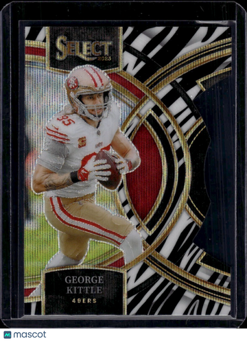 2024 Panini Select George Kittle #153 Zebra Prizm Memorabilia