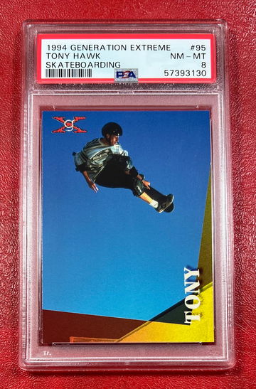 1994 Generation extreme Tony Hawk #95 Skateboarding Card PSA 8