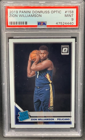 Zion Williamson 2019 Panini Donruss Optic PSA 9