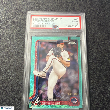 2025 Topps Chrome Spencer Strider #46 Chrome /199 PSA 9