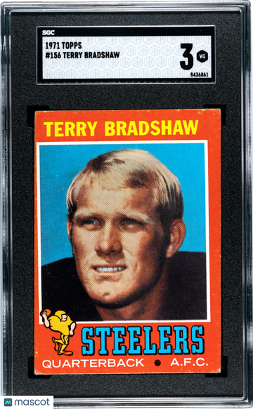 1971 Topps Terry Bradshaw #156 SGC 3