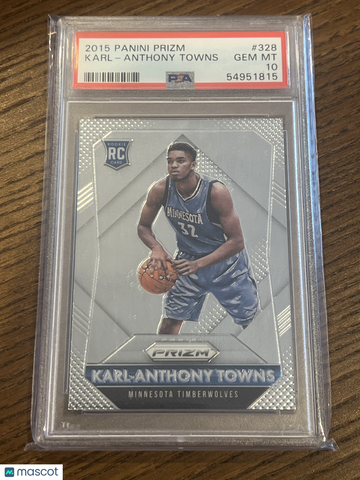 2015 Panini Prizm Karl-Anthony Towns #328 Rookie RC PSA 10