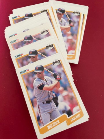 1990 Fleer Will Clark #54 - 50 Count