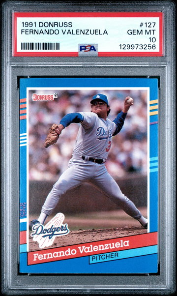 1991 Panini Donruss Fernando Valenzuela #127 PSA 10