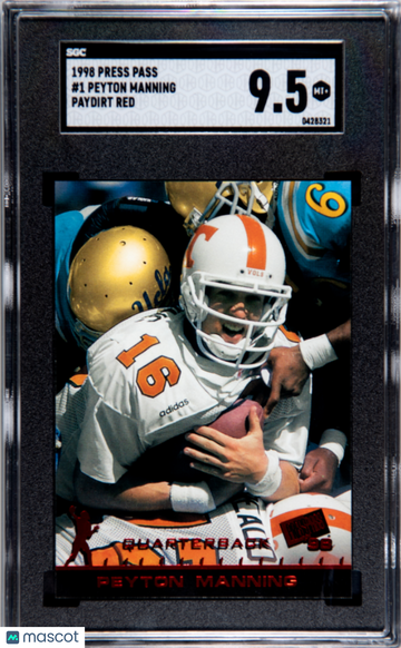1998 Press Pass Peyton Manning #1 Paydirt Red SGC 9.5