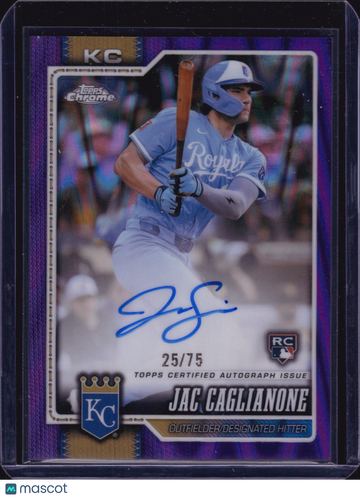 2026 Topps Chrome Jac Caglianone #RA-JC Purple /75 RC