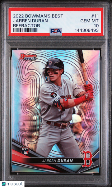 Jarren Duran 2022 Bowman's Best Refractor PSA 10