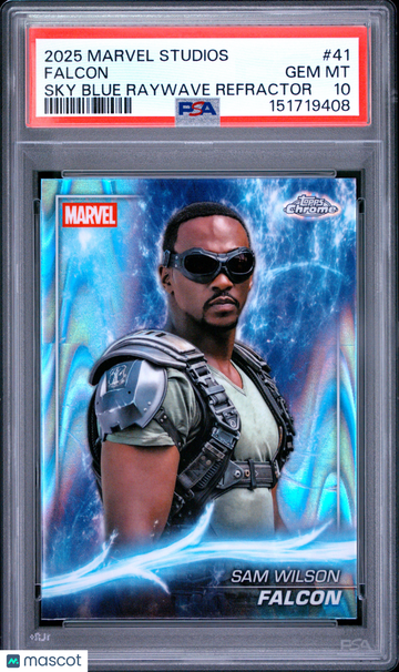 2025 Topps Marvel Studios Chrome Falcon #41 PSA 10