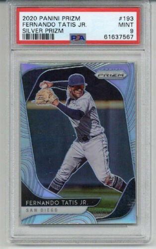 2020 PANINI PRIZM SILVER PRIZM #193 FERNANDO TATIS JR. CARD PADRES PSA 9 LOW POP