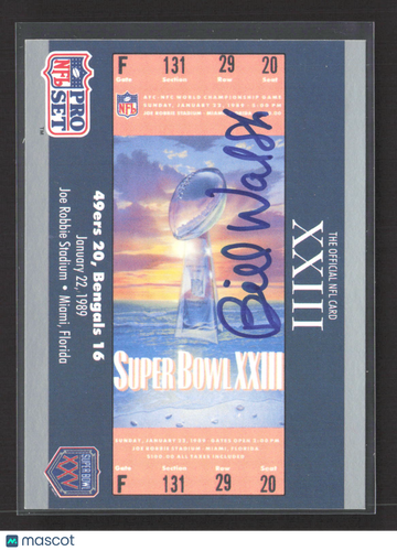 1990 Pro Set Super Bowl Facts Bill Walsh #23