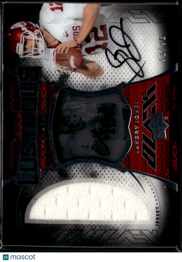 Landry Jones 2014 Upper Deck Exquisite Collection Lustrous Signatures Memorabilia Jersey Auto /75 Oklahoma Sooners
