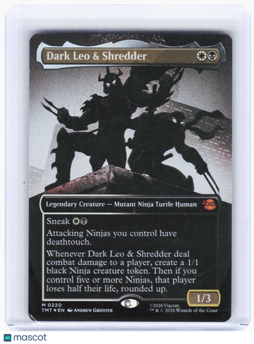 Teenage Mutant Ninja Turtles Dark Leo & Shredder (Borderless) Foil Mythic #220