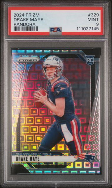 2024 Prizm | Rookie Drake Maye | Pandora | #329 | 187/400 | PSA 9
