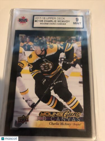 2017-18 Upper Deck Charlie McAvoy #C105 Rookie KSA 9
