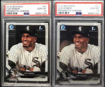 (2) Luis Robert 2018 Bowman Chrome Prospects PSA 10