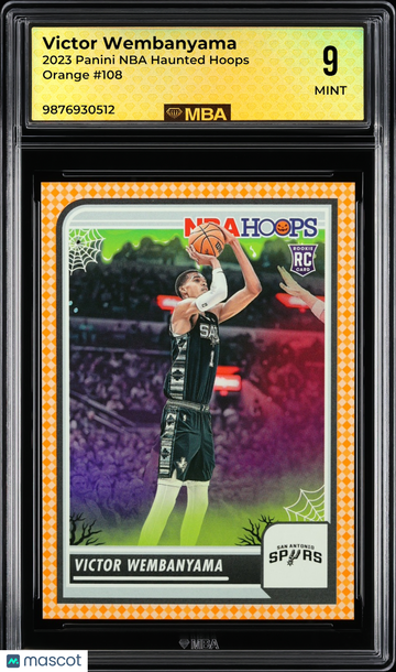 2023 Panini NBA Haunted Hoops Victor Wembanyama #108 Orange MBA 9