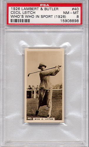 1926 Lambert & Butler - Cecil Leitch #40 PSA 8 NM-MT