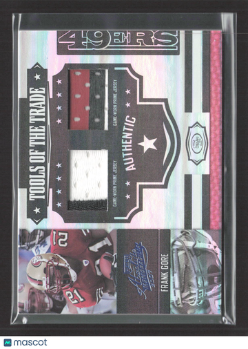 2007 Playoff Absolute Memorabilia Tools of the Trade Frank Gore #TOT-63 /25 Game-Worn Prime Jersey