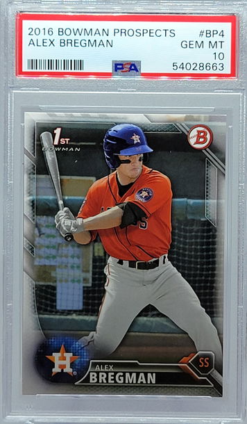 2016 BOWMAN PROSPECTS #BP4 ALEX BREGMAN PSA 10