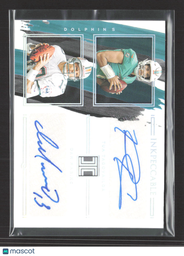 2021 Panini Impeccable Football Dan Marino Tua Tagovailoa #ID-MD Auto