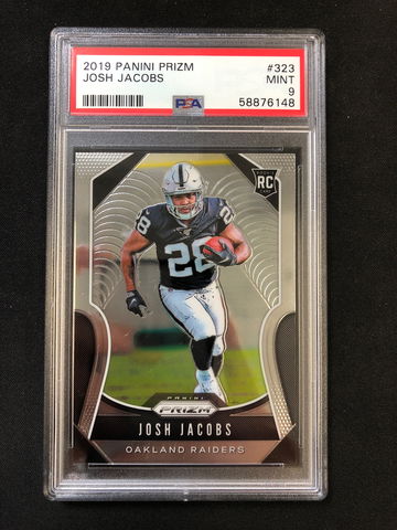 2019 Panini Prizm - Josh Jacobs - Rookie Base PSA 9 Mint