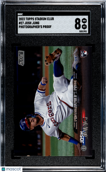 2023 Topps Stadium Club Josh Jung #27 Photographer's Proof SGC 8