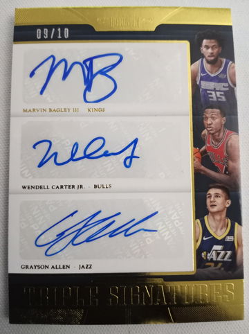Marvin Bagley Carter Grayson Allen 2018 Dominion Rookie Autograph RC 10 RT-DUKE Near Mint-Mint Pistons Bucks Magic Auto
