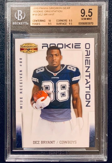 2010 Gridiron Gear Dez Bryant RC /250 TRUE GEM BGS 9.5