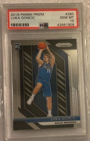 2018 Prizm Luka Doncic Rookie Rc #280 Psa 10 Gem Mint Dallas 