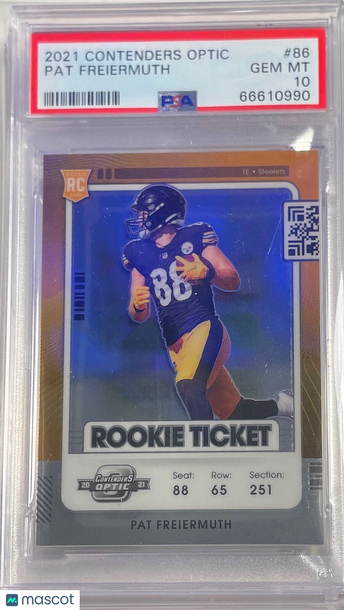 2021 Panini Contenders Optic Pat Freiermuth #86 PSA 10