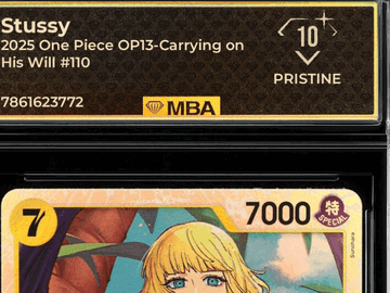 2025 One Piece OP13-Carrying on His Will Stussy 10.5 MBA 10 #110
