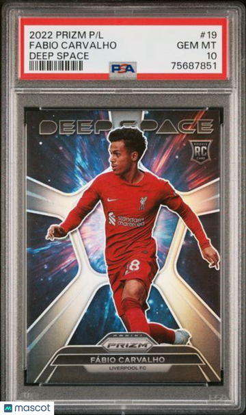 2022-23 Panini Prizm Premier League Deep Space Fabio Carvalho #19 PSA 10