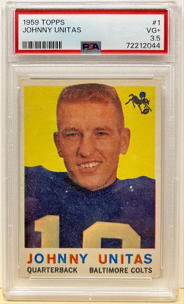 1959 Topps #1 Johnny Unitas PSA 3.5