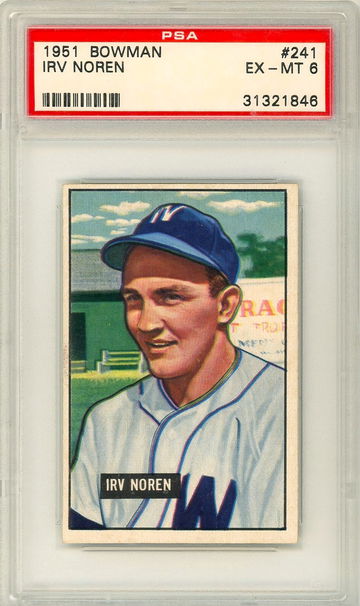 1951 Bowman Irv Noren #241 PSA 6 P1367