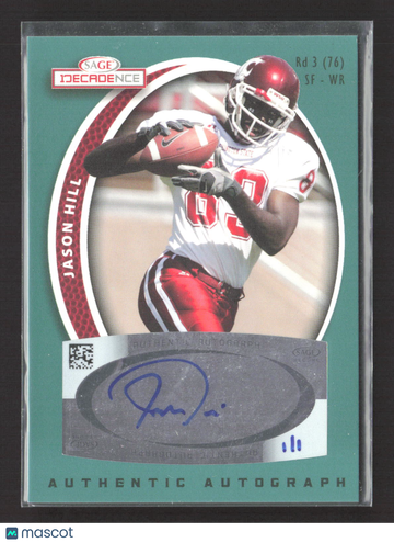 2007 SAGE Decadence Jason Hill #R-35 Authentic Autograph