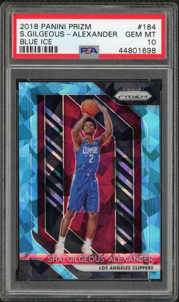 Shai Gilgeous Alexander 2018 Panini Prizm Blue Ice PSA 10 /99