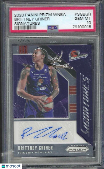 2020 Panini Prizm WNBA Signatures Brittney Griner #SGBGR PSA 10