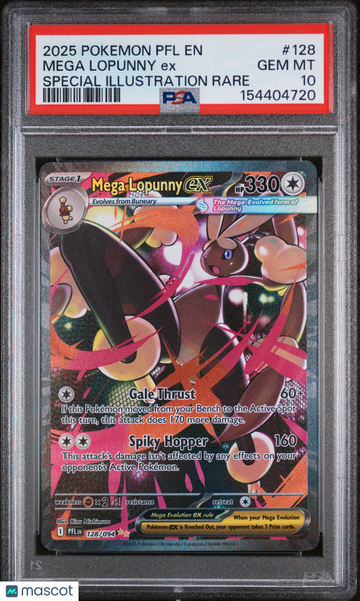 2025 Pokemon PFL EN-Phantasmal Flames Mega Lopunny EX Special Illustration Rare PSA 10 #128