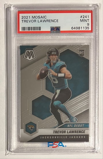 2021 Mosaic Trevor Lawrence Jaguars Rookie PSA 9